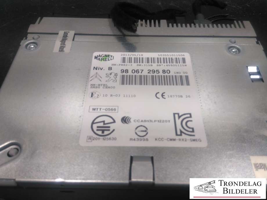 Bilstereo til Peugeot 208 2012-2019 (Type I) (98 067 295 80|)