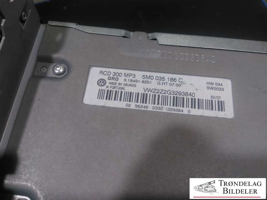 Bilstereo til VW Tiguan 2007-2011 (Type I, Fase 1) (5M0 035 186 C|)