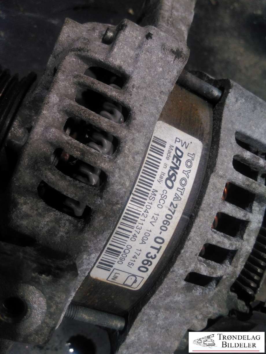 Dynamo til Toyota Avensis 2015-2019 (Type III, Fase 2) (TOYOTA|27060-0T360|)