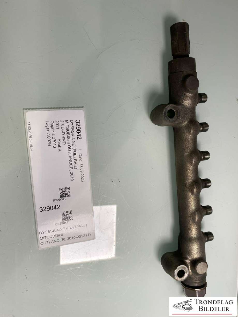 Dyseskinne (fuelrail) til Mitsubishi Outlander 2010-2012 (Type II, Fase 2)  (1465A304|)