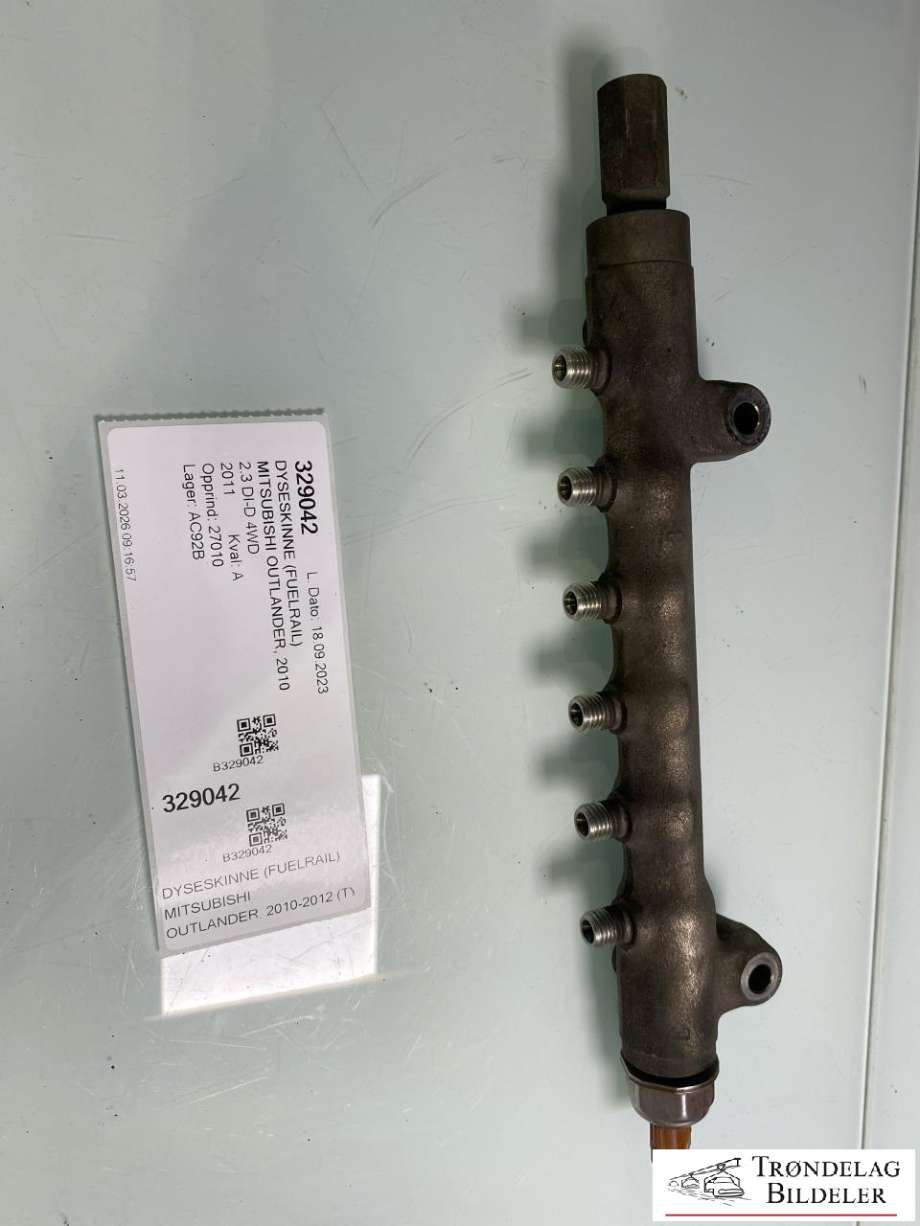 Dyseskinne (fuelrail) til Mitsubishi Outlander 2010-2012 (Type II, Fase 2)  (1465A304|)