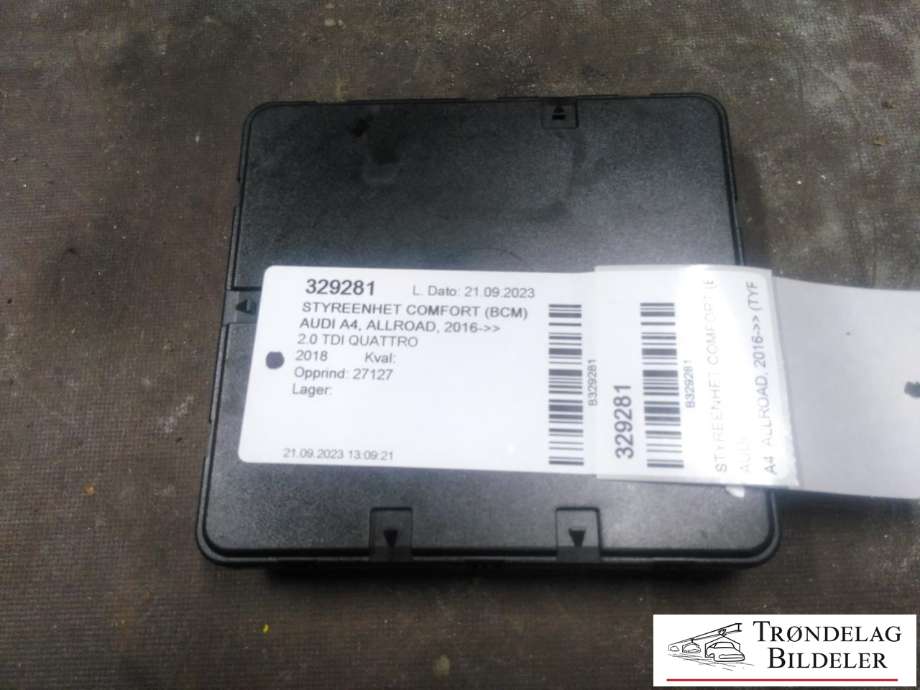 Styreenhet comfort (BCM) til Audi A4, Allroad 2016-->> (Type II) (B9) (B9) (8W0 907 064 EB|)