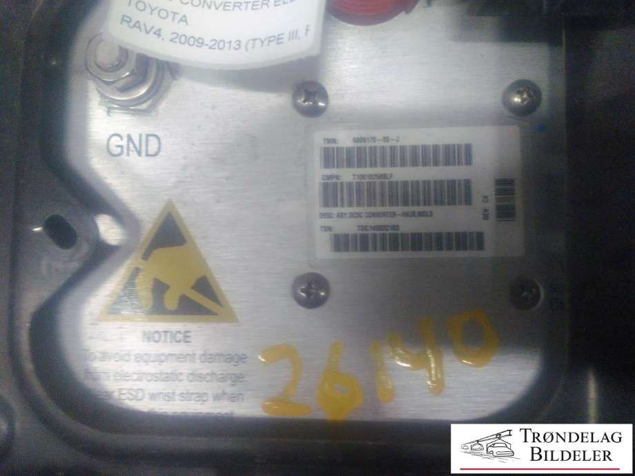 DCDC converter elbil til Toyota RAV4 2009-2013 (Type III, Fase 2) (600917000|)