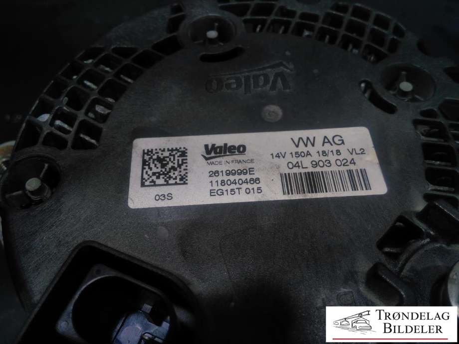Dynamo diesel til Audi A4, Allroad 2016-->> (Type II) (B9) (B9) (04L 903 024|)
