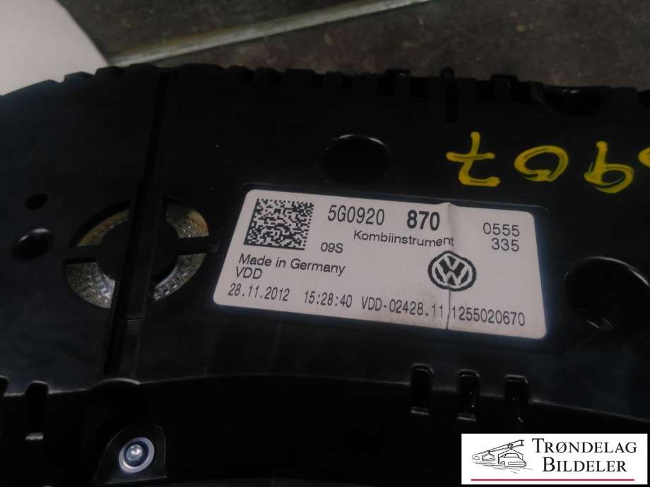 Instrumentpanel til VW Golf VII 2012-2017 (Fase 1) (5G0 920 870|)