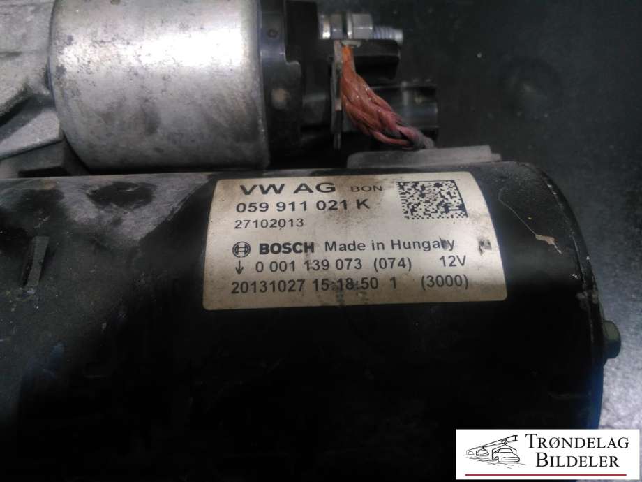 Starter diesel til Audi A6 2011-2014 (Type IV, Fase 1) (C7) (C7) (VW AG|059 911 021 K|)