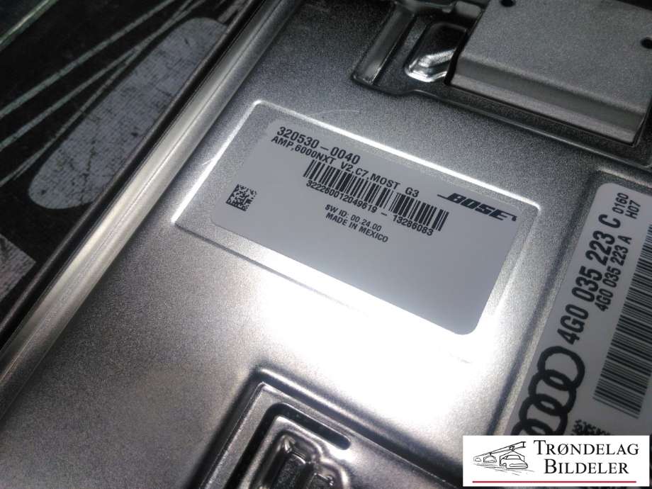 Bilstereo forsterker til Audi A6 2011-2014 (Type IV, Fase 1) (C7) (C7) (4G0 035 223 C|322260-0120|)