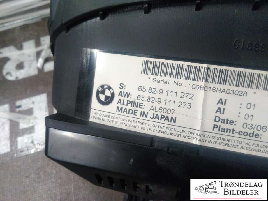 Instrumentpanel til BMW 5-Serie 2003-2010 (E60/E61) (E60/E61) (65.82- 9 111 272|65.82- 9 111 273|)