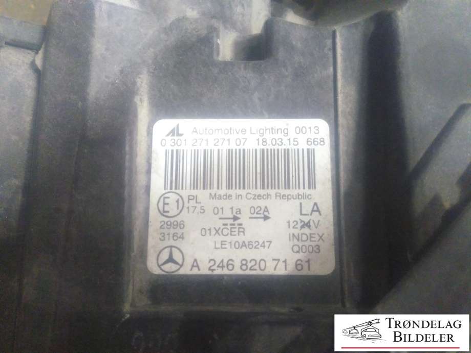 Frontlykt venstre xenon til Mercedes B-Klasse, electric drive 2014-2018 (W242) (W242) (A2468207161|)