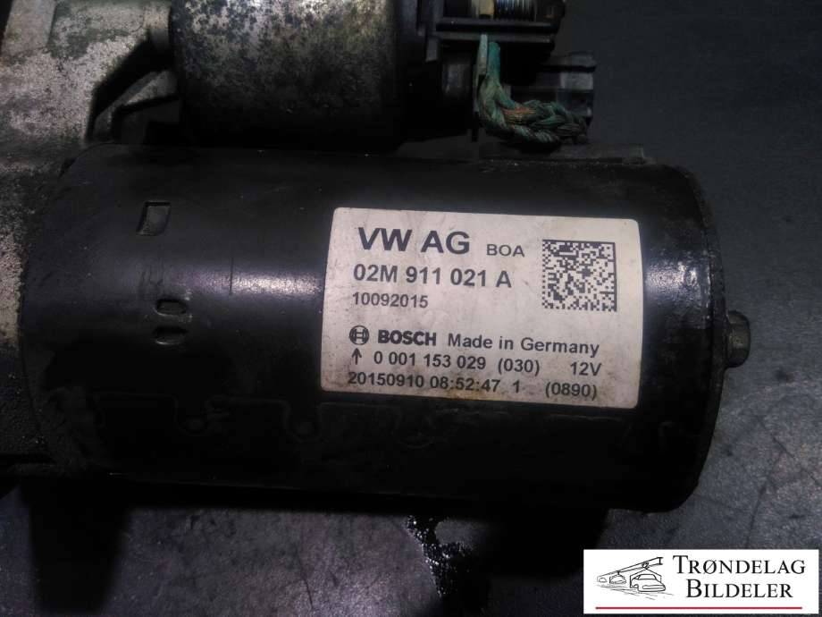Starter diesel til VW Transporter / Caravelle 2015-2019 (T6) (T6) (VW AG|02M 911 021 A|0 001 153 029|)