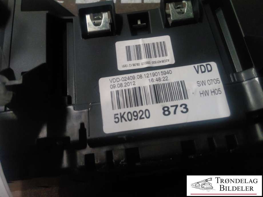 Instrumentpanel til VW Golf VI 2008-2012  (5K0 920 873|)