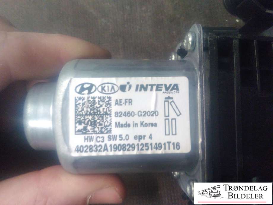 Ruteheis, kun motor, høyre til Hyundai Ioniq Electric 2019-->> (Fase 2)  (INTEVA|82460-G2020|)