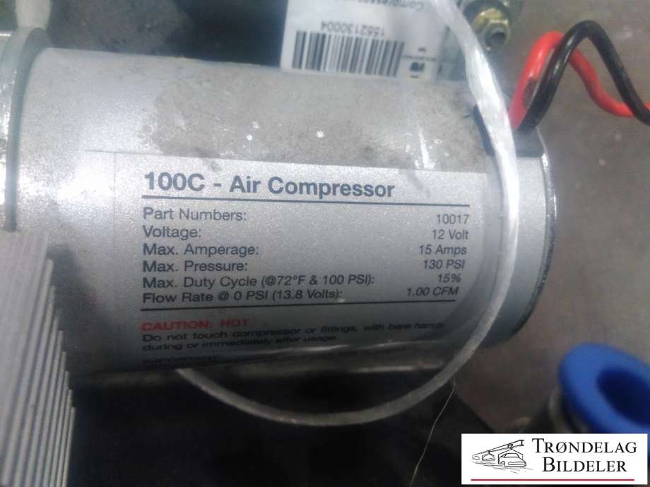 Kompressor nivå/luft til Mercedes Sprinter 2013-2018 (Fase 2) (906) (906) (10017|12V/15A/130PSI|100C)