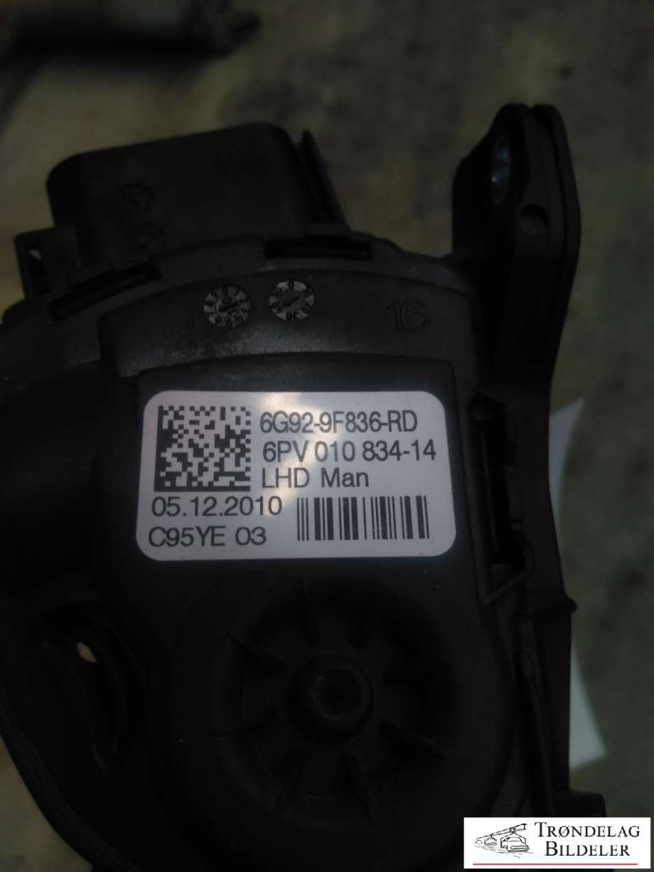 Pedal gass til Ford Mondeo 2011-2014 (Type IV, Fase 2)  (6G92-9F836-ED|6PV 010 834-14|)