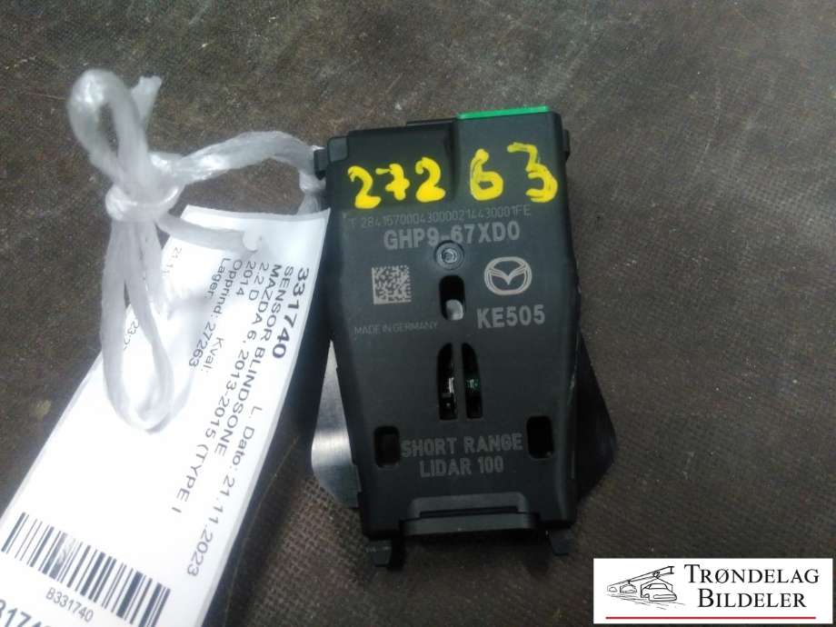 Sensor blindsone til Mazda 6 2013-2015 (Type III, Fase 1)  (GHP9-67XD0|)