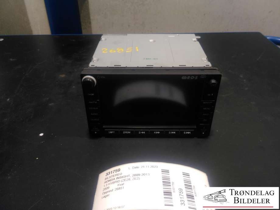 Bilstereo til Honda Insight, 2009-2013 (KBB21001138)