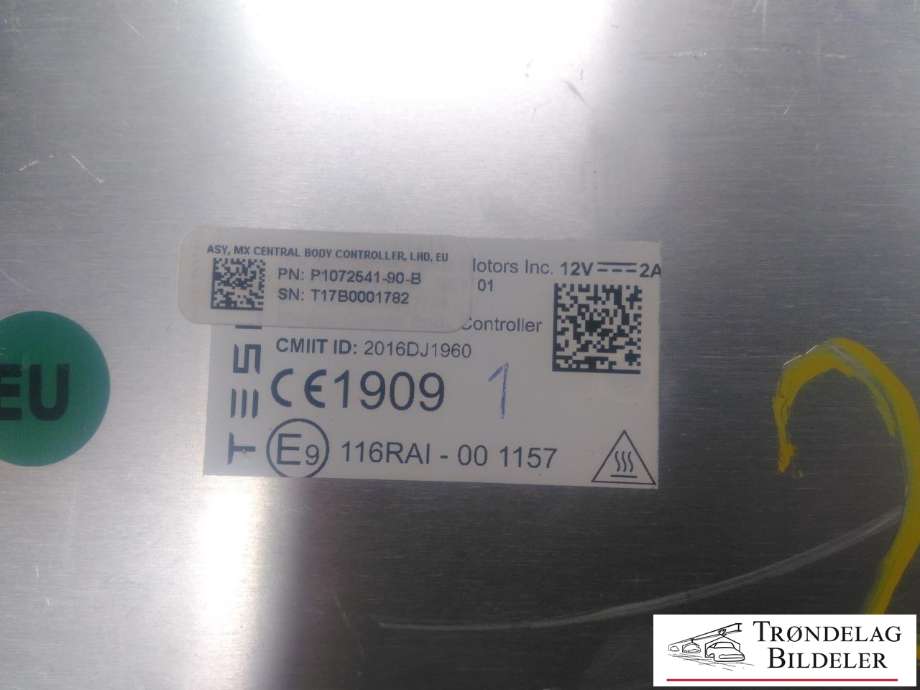 Styreenhet klima/aircondition til Tesla Model X 2016-->> (107254190B|)