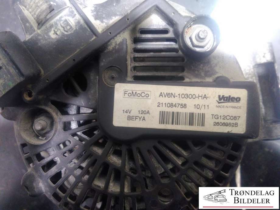 Dynamo til Ford Fiesta 2008-2012 (Type VI, Fase 1)  (AV6N10300HA|)