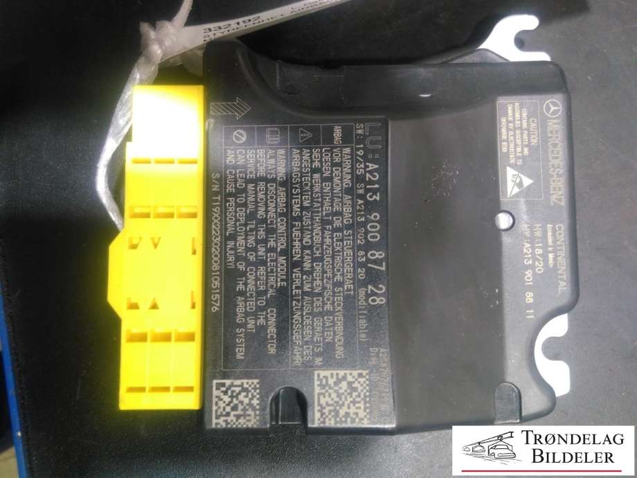 Styreenhet airbag hovedsensor til Mercedes G-Wagen, 1990-->> (W463) (W463) (A2139008728)