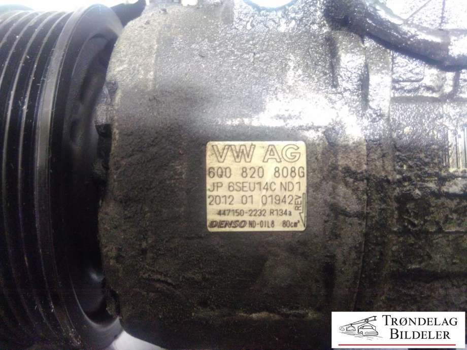 Aircondition kompressor til Škoda Fabia 2010-2014 (Type II, Fase 2)  (89026|07E01328|6Q080806G|6Q0820803B|6Q0820803D|6Q0820803DX|6Q0820803E|6Q0820803G|6Q0820803H|6Q0820803HX|6Q0820803J|6Q0820803K|6Q0820803NX|6Q0 820 808 F|6Q0 820 808 G)