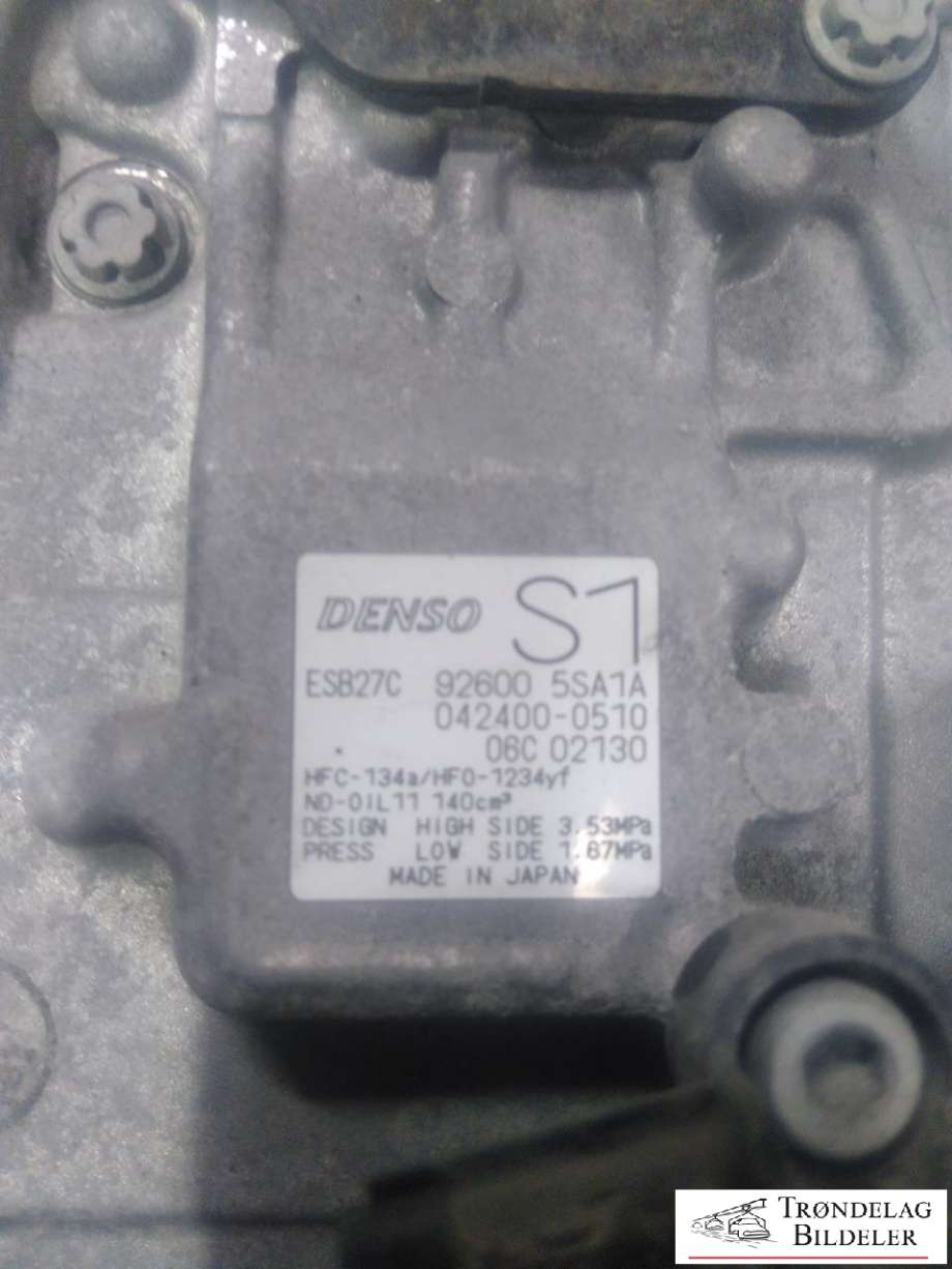 Aircondition kompressor elbil til Nissan Leaf 2018-->> (Type II)  (DENSO|926005SA1A|)