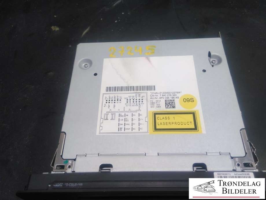 Bilstereo til Audi A3 2009-2012 (Type II, Fase 2) (BOSCH|8P0 035 186 AB|)
