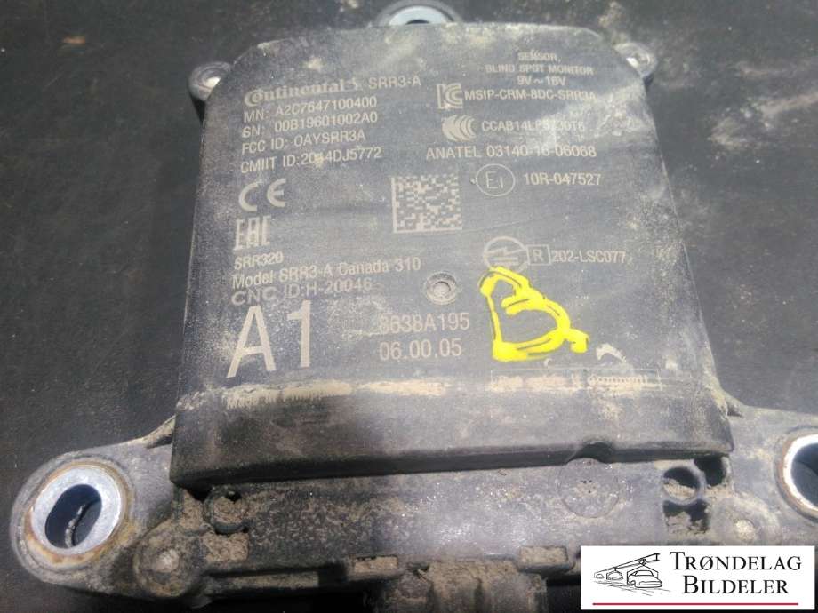 Sensor radar til Mitsubishi L200 2019-->> (Type V, Fase 2) (8638A195|)