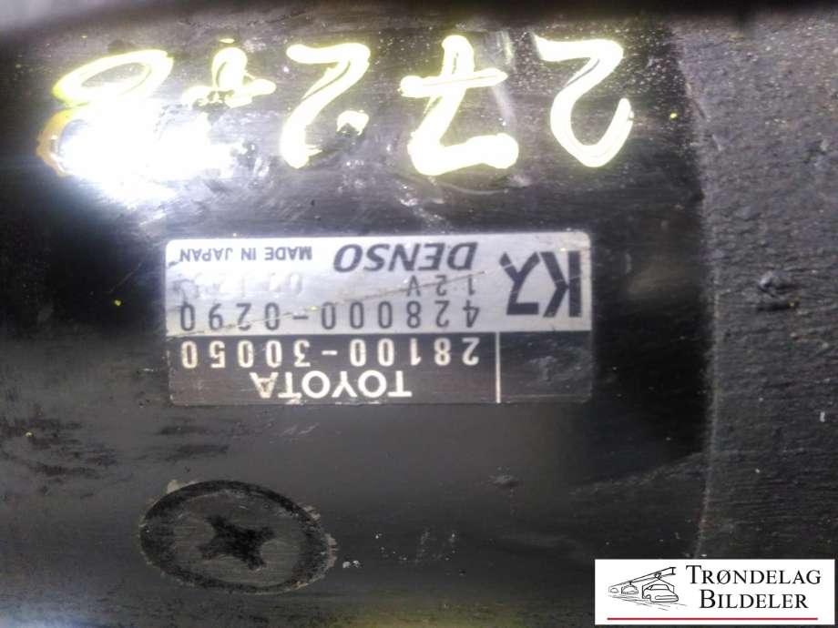 Starter diesel til Toyota Hiace 2007-2012 (Fase 3)  (DENSO|28100-30050|0986020591|28100-30051|28100-30080|28100-30081|28100-67070|LRS02217|28100-30051-84|28100-67040|12V 2|7KW|25-3388|428000-0291)