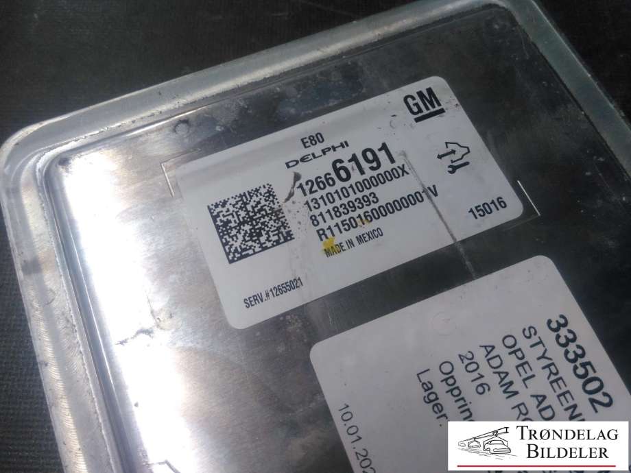 Styreenhet motor til Opel Adam 2013-2016  (DELPHI|12666191|811839393|)