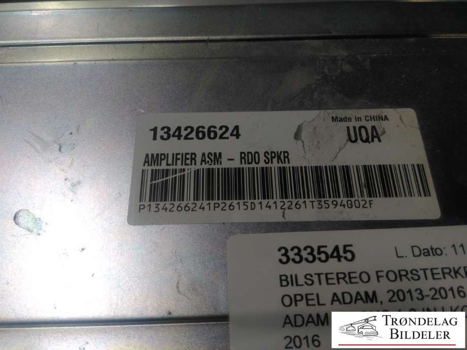 Bilstereo forsterker til Opel Adam 2013-2016  (13426624|)