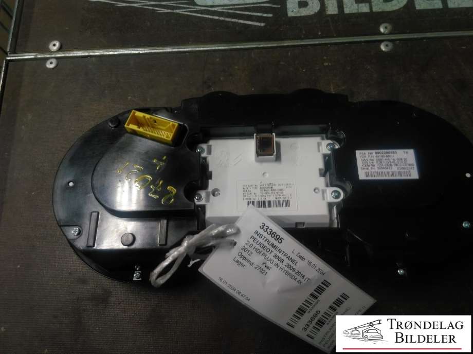 Instrumentpanel til Peugeot 3008 2009-2016 (Type I)  (9802260580|)