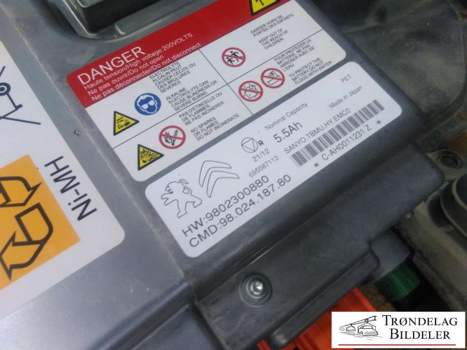 Batteripakke hybrid til Peugeot 3008 2009-2016 (Type I)  (9802300880|)