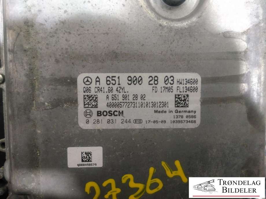 Styreenhet motor til Mercedes Vito 2014-->> (W447) (W447) (A6519002803|)