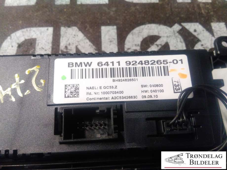 Varmeapparat betjening til BMW X3 2010-2017 (F25) (F25) (BMW|6411 9312722-01|61 31 9 351 155|)