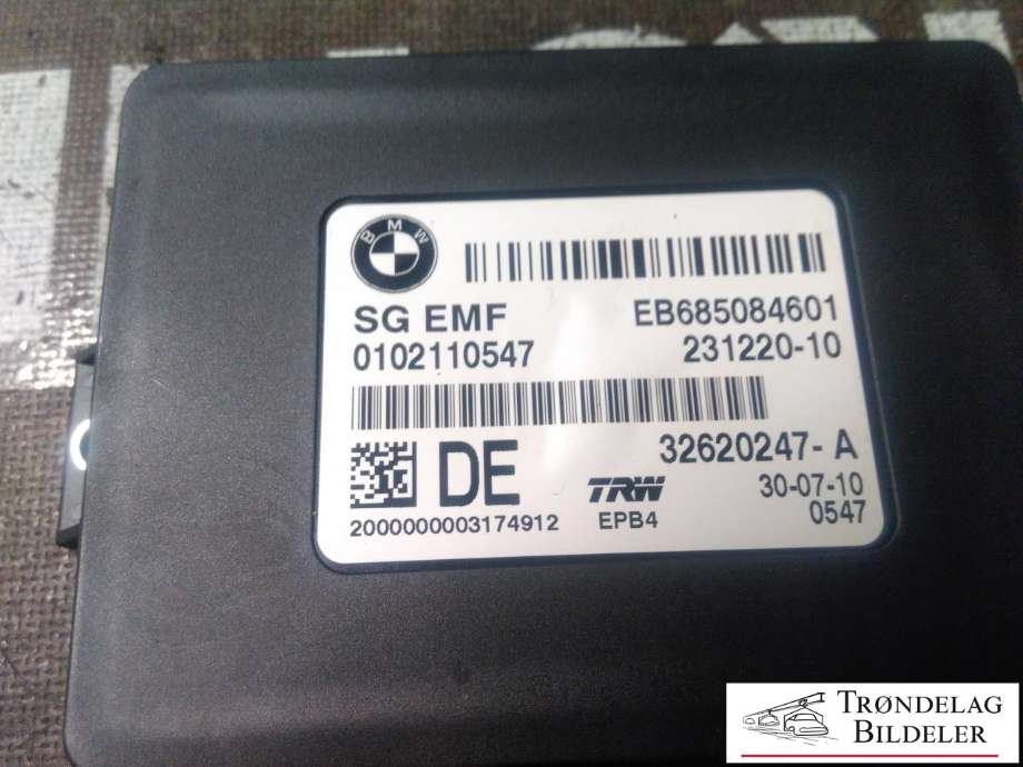 Styreenhet elektrisk parkbrems (EPB - Electric Parking Brake) til BMW X3 2010-2017 (F25) (F25) (EB685084601|32620247-A|)