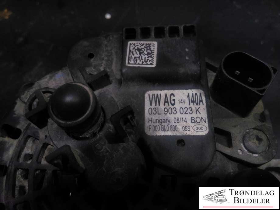 Dynamo diesel til Audi A3 2012-2016 (Type III, Fase 1)  (VW AG|03L 903 023 K|03L 903 023 KX|04L 903 024 S|04L 903 024 SX|)