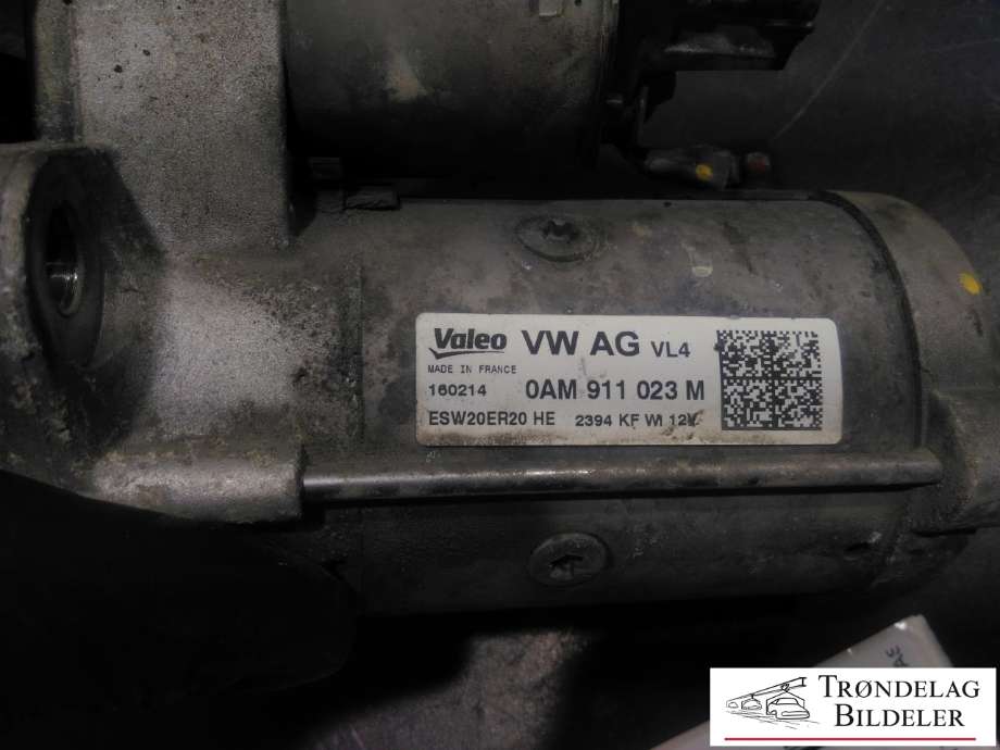 Starter diesel til Audi A3 2012-2016 (Type III, Fase 1)  (VW AG|0AM 911 023M|0AM 911 021 E|0AM 911 023 MX|0AM 911 021 EX|0AM 911 021 B|0AM 911 021 BX|0AM 911 023 G|0AM 911 023 GX|0AM 911 023 H|0AM 911 023 HX|0AM 911 023 J|0AM 911 023 JX)
