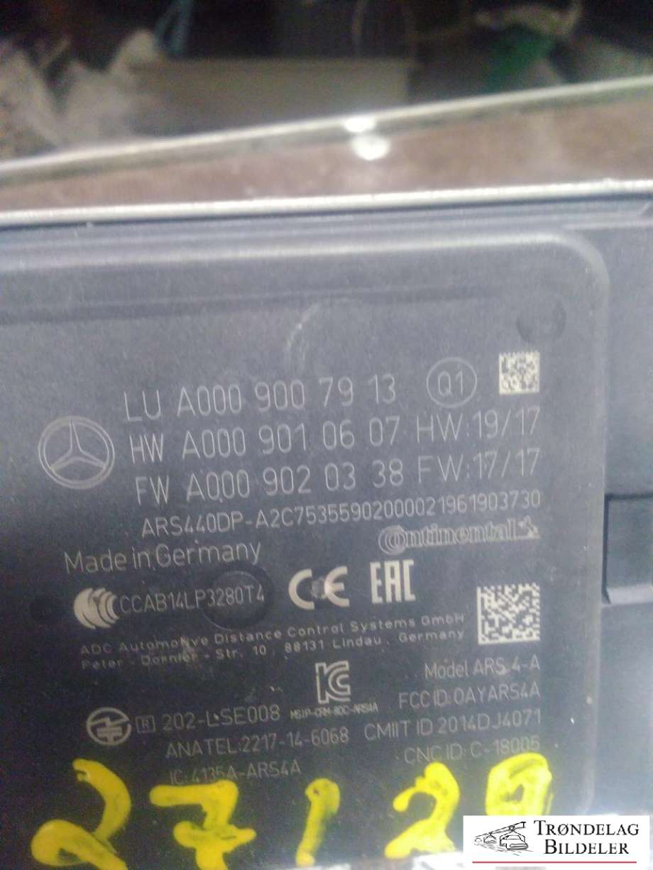 Sensor radar til Mercedes EQC 2019-->>  (A0009007913|)