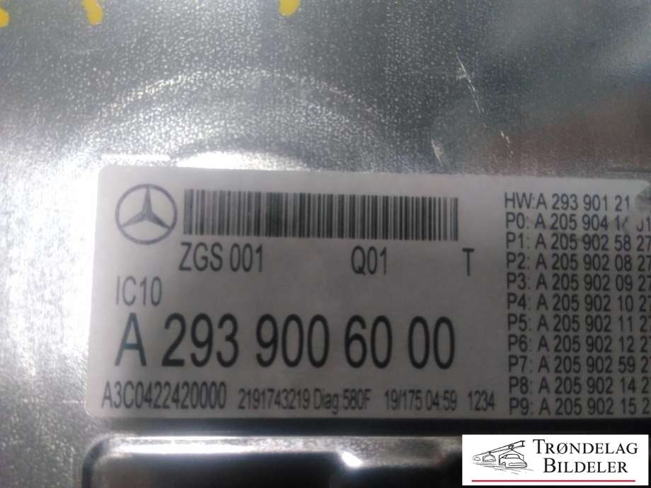 Styreenhet diverse til Mercedes EQC 2019-->>  (A2939006000|)