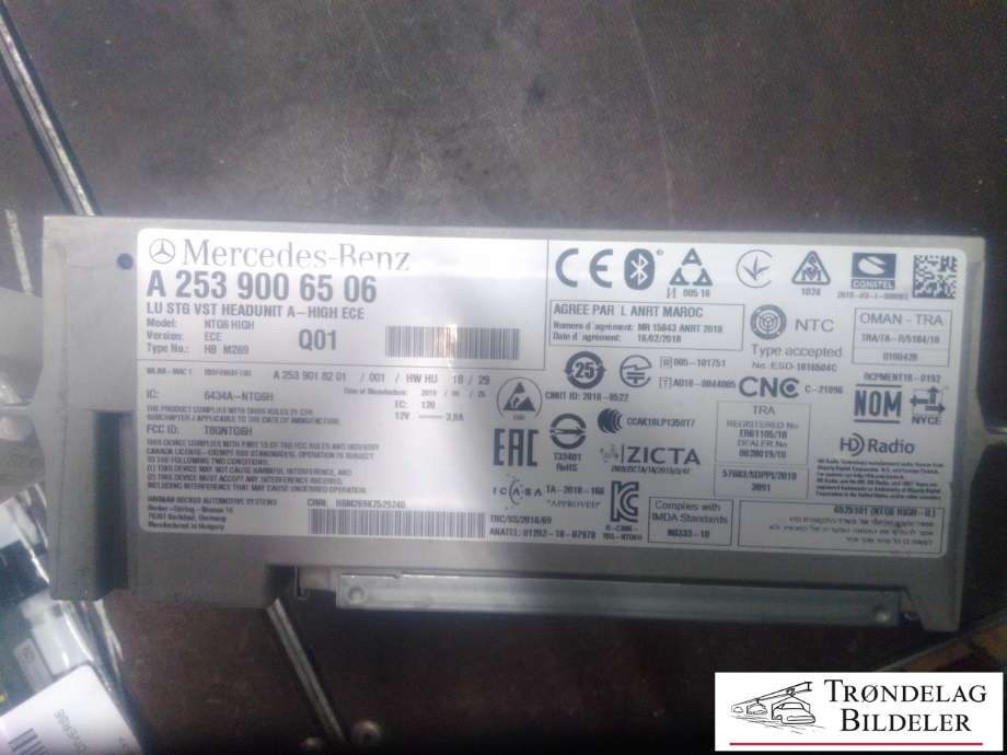 Bilstereo navigasjon til Mercedes EQC 2019-->>  (A2539006506|)
