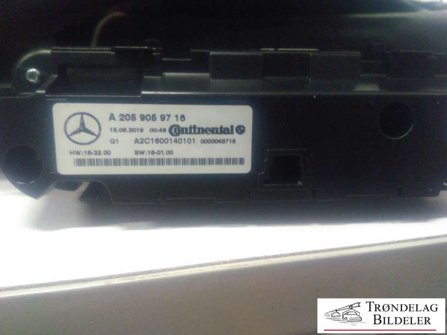 Varmeapparat betjening til Mercedes EQC 2019-->>  (A2059059716|)