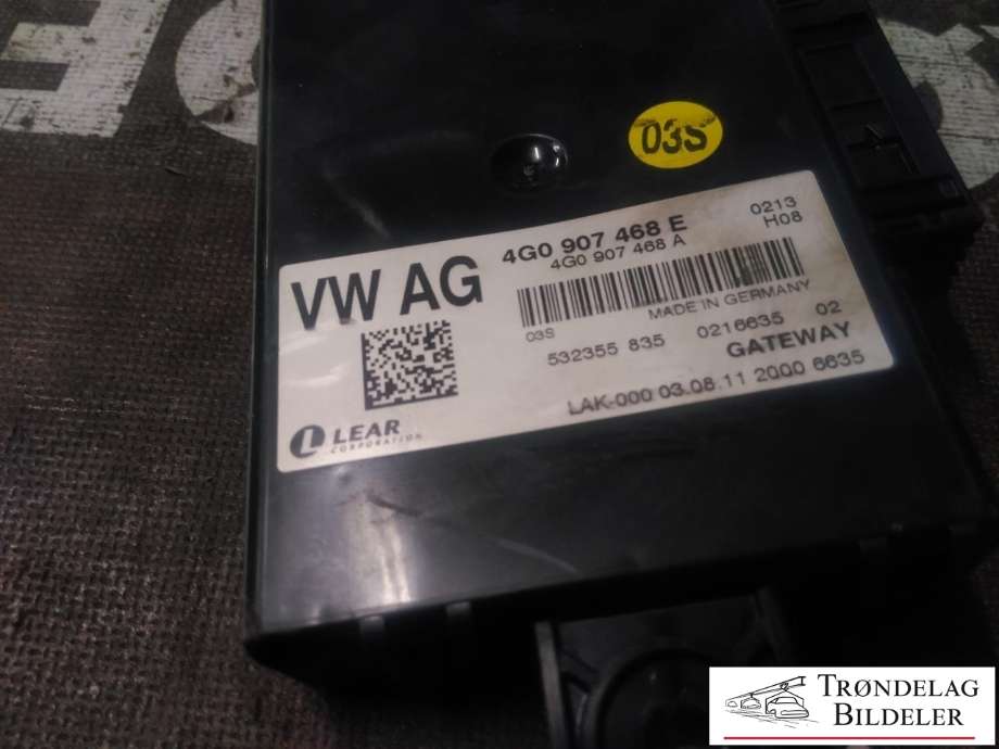 Styreenhet diverse til Audi A7 2010-2014 (Type I, Fase 1)  (4G0907468E|)