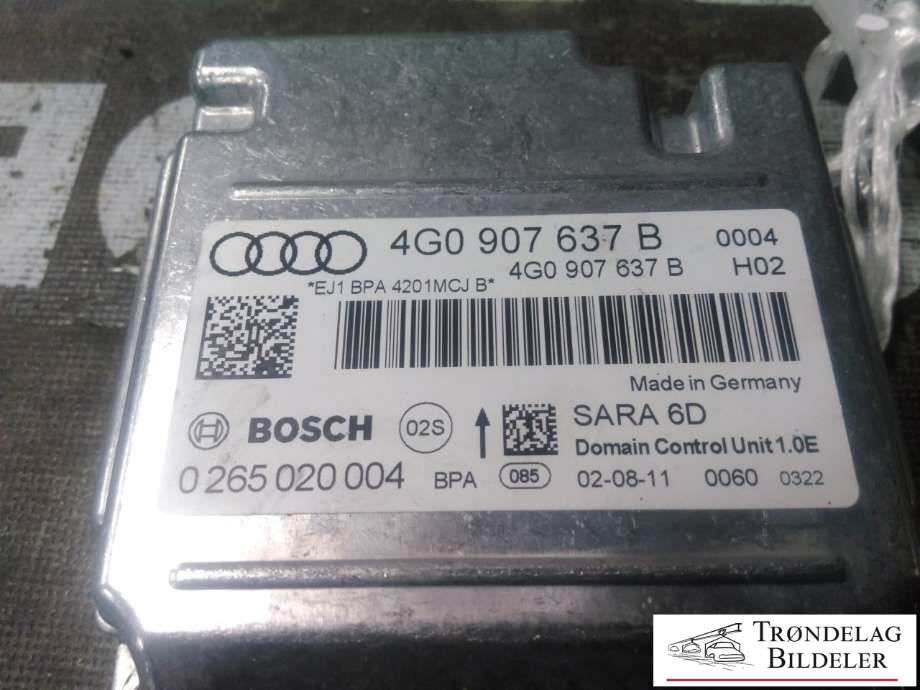 Styreenhet diverse til Audi A7 2010-2014 (Type I, Fase 1)  (4GO 907 637 B|)