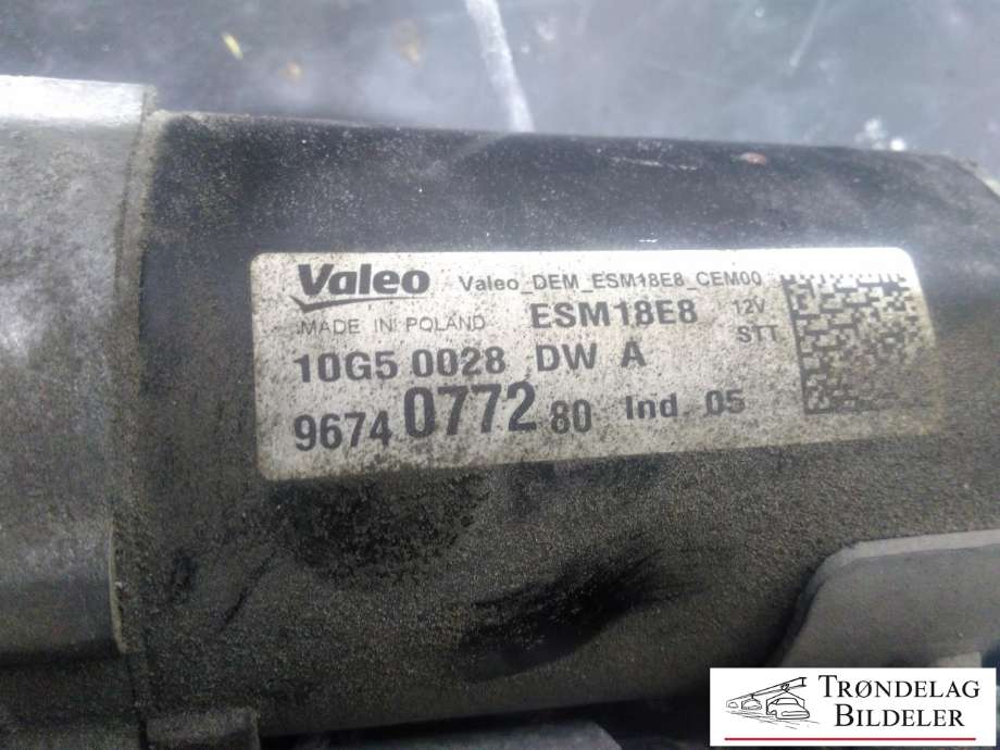 Starter til Peugeot 208 2012-2019 (Type I)  (9674077280|1680416280|300062152|LRS03925|ESM18E8|1628564780|YL01007580|1614016380|95525945|3640163)
