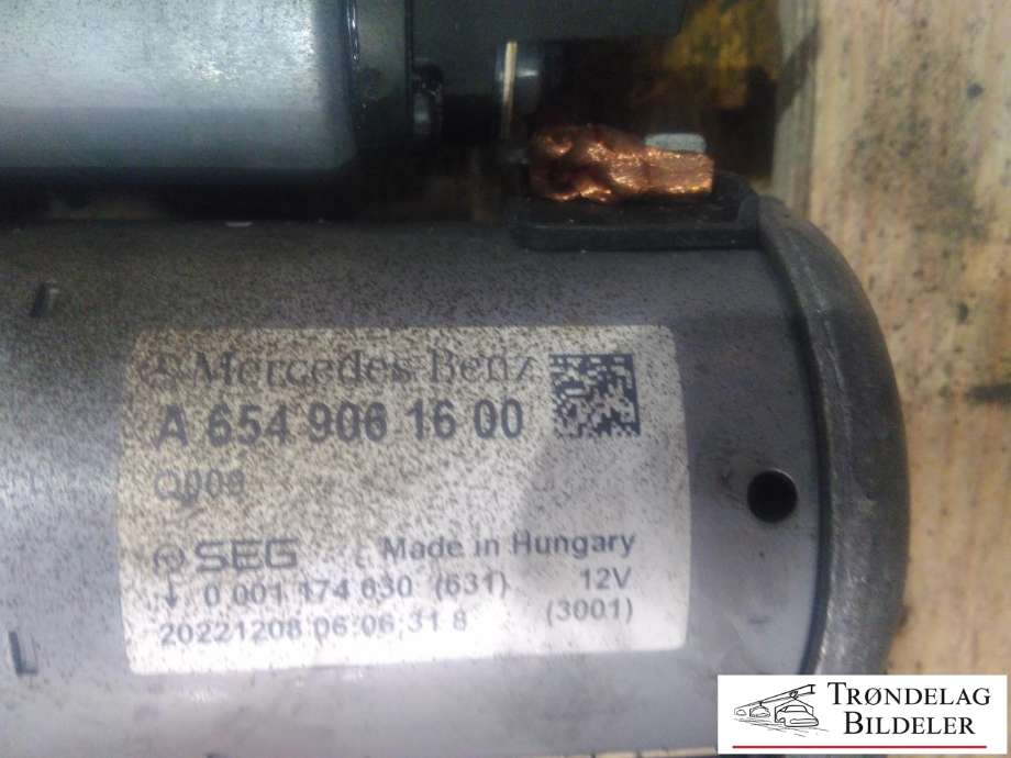 Starter diesel til Mercedes Sprinter 2018-->> (907/910) (907/910) (SEG|A6549061600|0001174630|)