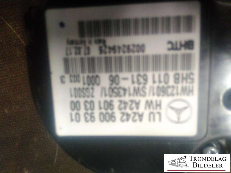 Varmeapparat betjening til Mercedes B-Klasse, electric drive 2014-2018 (W242) (W242) (A2429009301|)