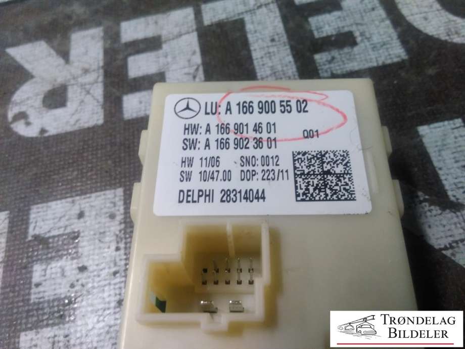 Styreenhet elektrisk bakluke til Mercedes ML 2011-2015 (Fase 1) (W166) (W166) (A 166 900 55 02|)
