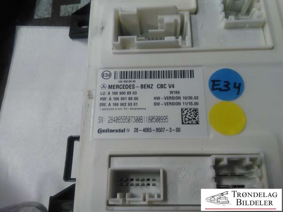 Styreenhet (SAM - Signal Acquisition Module) til Mercedes ML 2011-2015 (Fase 1) (W166) (W166) (A 166 900 89 03|)