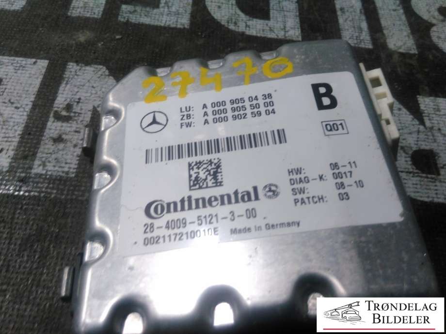 Sensor radar til Mercedes ML 2011-2015 (Fase 1) (W166) (W166) (A 000 905 04 38|A 000 905 50 00|)