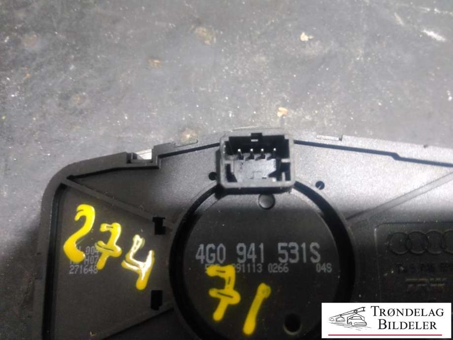 Bryter lys til Audi A6, Allroad 2012-2014 (Type III, Fase 1) (C7) (C7) (4G0 941 531 S|)